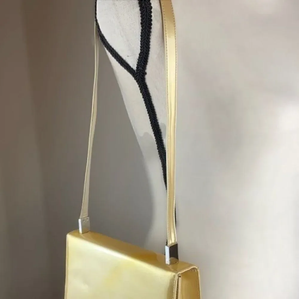 Stuart Weitzman Vintage Gold Evening Shoulder Bag‎